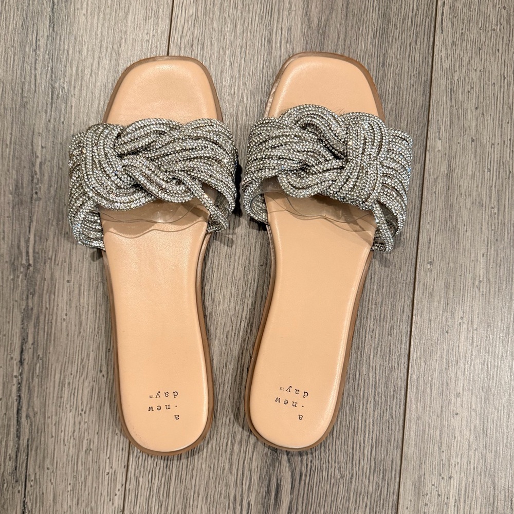 a new day Silver and Tan Women's Sandals
